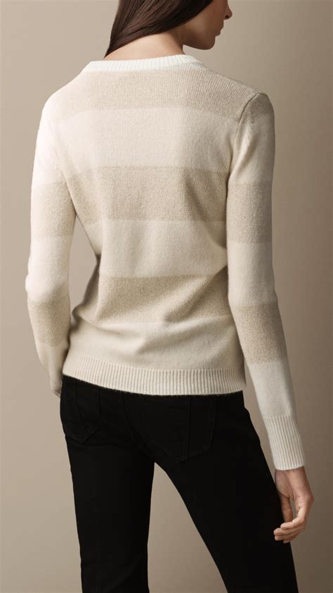 burberry london cashmere sweater|burberry striped cashmere sweater.